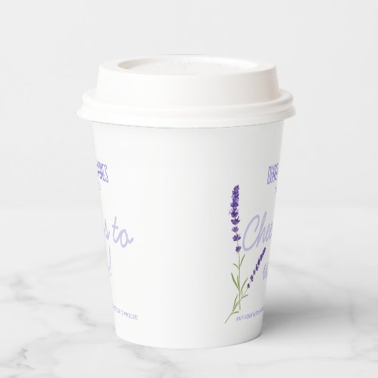 Lavendel Wedding Paper cups Pappbecher (Links)