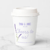 Lavendel Wedding Paper cups Pappbecher (Rückseite)