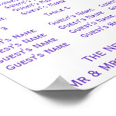 Lavendel Wedding Poster (Ecke)