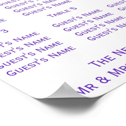 Lavendel Wedding Poster (Ecke)