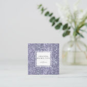 Lavendel| weiblich beruflich quadratische visitenkarte (Stehend Vorderseite)
