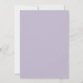 Lavendel-Weiche Hochzeitsblüte Einladung (Rückseite)