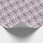 Lavendel Weihnachts-Träume Wrapping Paper Geschenkpapier (Ecke)