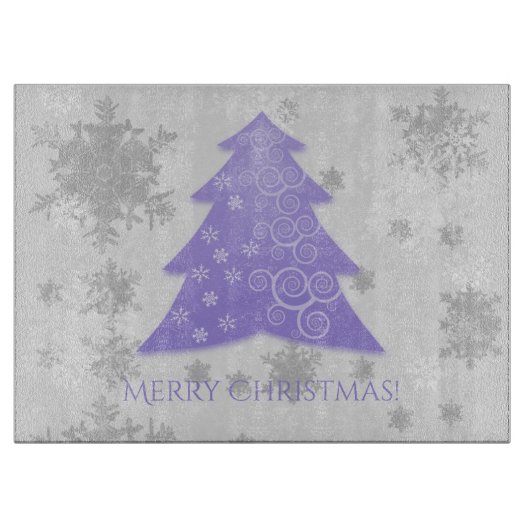 Lavendel Weihnachtsbaumschneider Schneidebrett (Vorderseite)