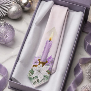 Lavendel-Weihnachtskerze Krawatte