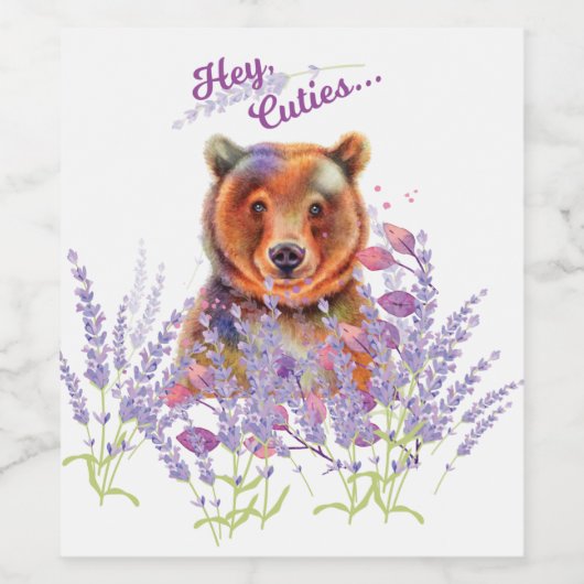 Lavendel Weinetikett (Einzelnes Label)