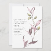 Lavendel Weintrauben Hochzeit Einladung (Vorderseite)