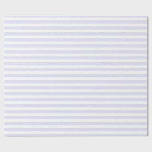 Lavendel Weiß, einfach horizontal gestreift Geschenkpapier (Flach)