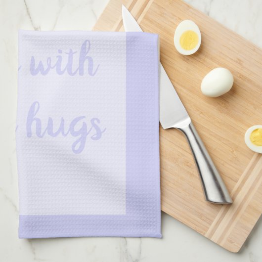 Lavendel - weiß geschirrtuch (Viertel Falte)