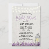 Lavendel Weiße Lattern Brautparty Einladung (Vorderseite)