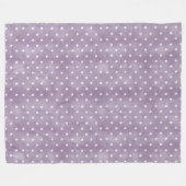 Lavendel Weiße Punkte Geburtstag Fleecedecke (Vorderseite (Horizontal))