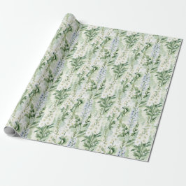 Lavendel Weiße Rittersporn Blumen Braut Dusche Geschenkpapier