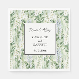 Lavendel Weiße Rittersporn Blumen Braut Hochzeit Serviette