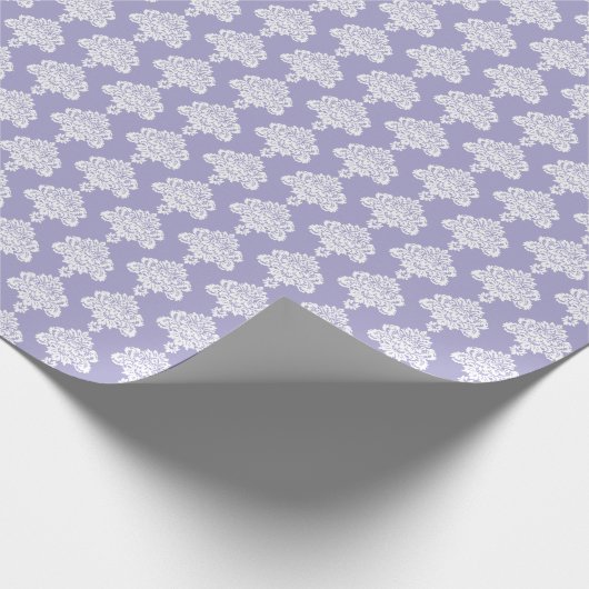 Lavendel | Weißes Damaskop-Papier Geschenkpapier (Ecke)