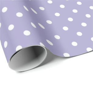 Lavendel Weißes Polka - Dot - Umhüllungspapier Geschenkpapier