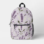 Lavendel Whispers - Botanische Printwerbung Bedruckter Rucksack (Vorderseite)