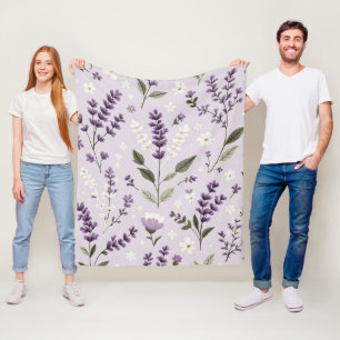 Lavendel Whispers - Botanisches Fleece Blanket