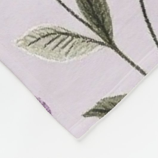 Lavendel Whispers - Botanisches Fleece Blanket (Ecke)