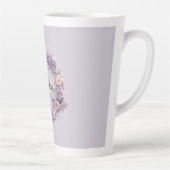 Lavendel White Floral Peace Sign Milchtasse (Rechts)
