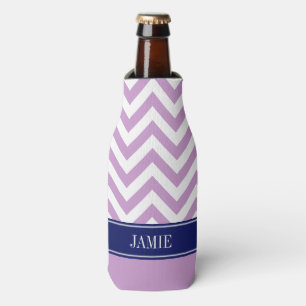 Lavendel White LG Monogram für Zickzack Navy Name Flaschenkühler