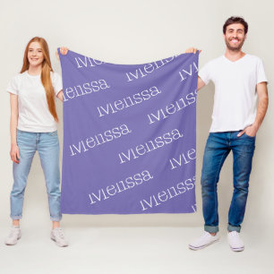 Lavendel & White Novelty Name Fleece Blanket