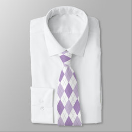 Lavendel & White Raute Necktie Krawatte