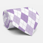 Lavendel & White Raute Necktie Krawatte (Gerollt)