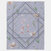 Lavendel-Wiesenrahmen Fleecedecke (Vorderseite)