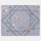 Lavendel-Wiesenrahmen Fleecedecke (Vorderseite (Horizontal))