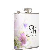 Lavendel Wild Blume Monogram Whiskey Flask Flachmann (Rechts)