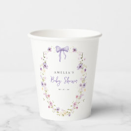 Lavendel Wildblume Baby Duschpapier Party Cups Pappbecher