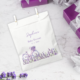 Lavendel Wildblume Bicycle Baby Shower Plate Geschenktütchen