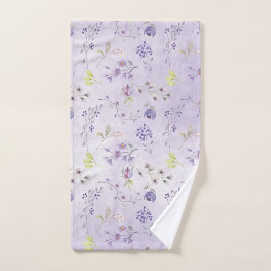 Lavendel-Wildblume-Muster Handtuch (Handtuch)