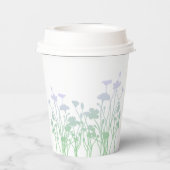 Lavendel-Wildblume Pappbecher (Rückseite)