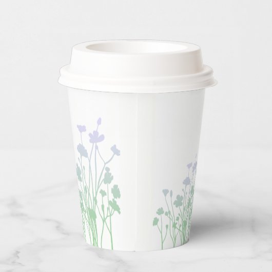 Lavendel-Wildblume Pappbecher (Rechts)