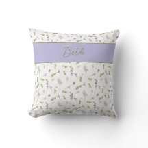 Lavendel-Wildblumen-Aquarell-Blumen-Monogramm