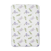 Lavendel-Wildblumen-Aquarell-Blumenmuster Badematte (Vorderseite Vertikal)