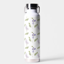 Lavendel-Wildblumen-Aquarell-Blumenmuster 