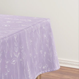 Lavendel-Wildblumen-Baby-Shower-Tischdecke Tischdecke