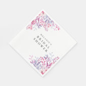 Lavendel Wildblumen Blumenkohl Brautparty Serviette (Ecke)