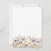 Lavendel Wildblumen Brautparty Danke-Karte Einladung (Rückseite)