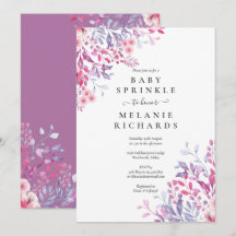 Lavendel-Wildblumen Florale Babyparty / Shower