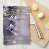 Lavendel-Wildblumen Geschirrtuch (Viertel Falte)