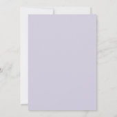 Lavendel-Wildblumen-Hochzeit Einladung (Rückseite)