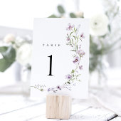 Lavendel-Wildblumen-Hochzeitstischnummern