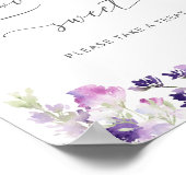 Lavendel Wildblumen Liebe ist süß Poster (Ecke)