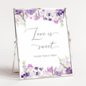 Lavendel Wildblumen Liebe ist süß Poster