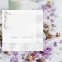 Lavendel-Wildblumen Personalisierte Namen Hochzeit