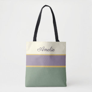 Lavendel-Wildblumen personalisierte Tasche - Gestr