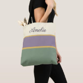 Lavendel-Wildblumen personalisierte Tasche - Gestr (Von Nahem)